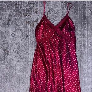 Heart pattern slip dress